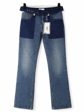 MM6 Maison Martin Margiela Two-Tone Blue Patchwork Jeans